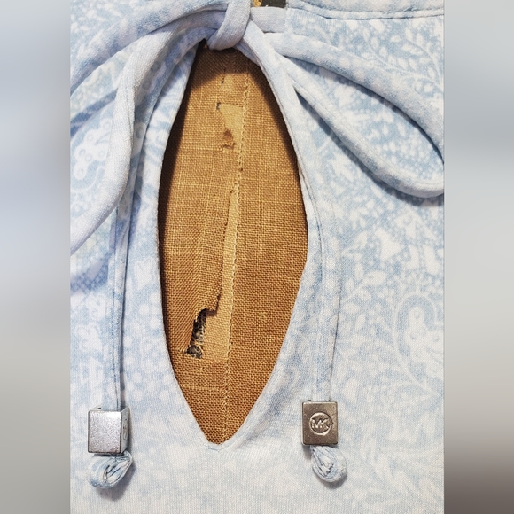 Michael Kors blue paisley dress size L - Picture 7 of 12